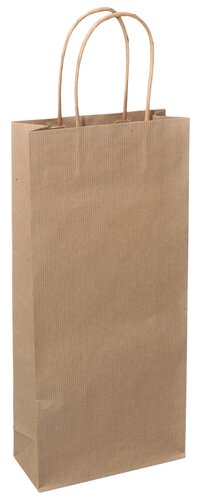 Paper wine bags with twisted paper handle